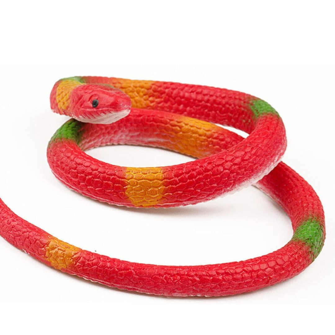 Realistic Rubber Snake Toy (Pack of 4)