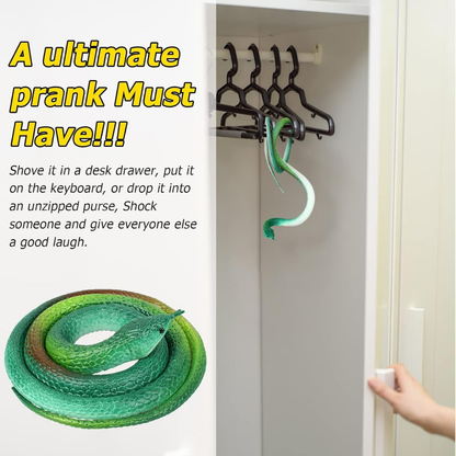 Realistic Rubber Snake Toy (Pack of 4)