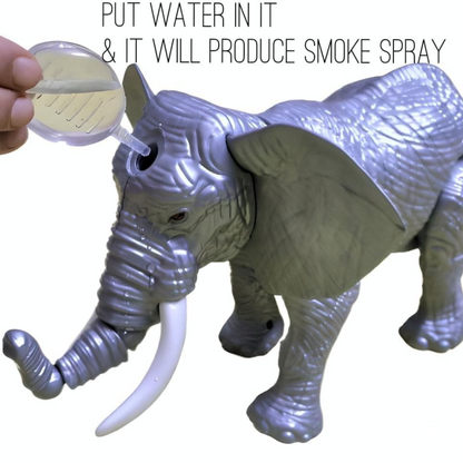 Realistic Spray Elephant Toy with Lights & Sound