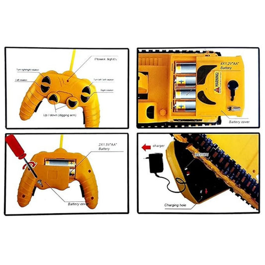 5-Channel Remote Control Excavator Truck Toy - Rechargeable