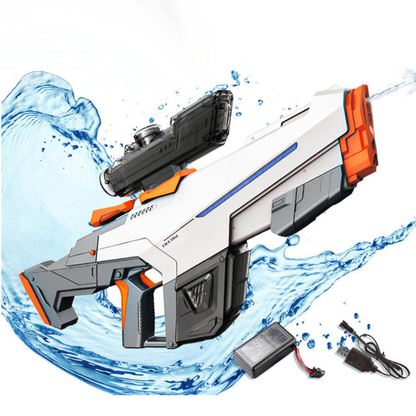 Rechargeable Electric Water Gun with Automatic Suction & Burst Mode | Long Range High Pressure Water Blaster Toy for Kids & Adults