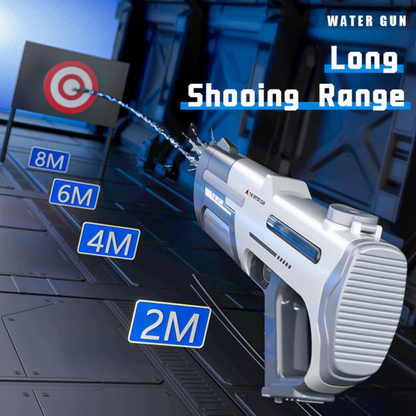 Rechargeable Electric Water Gun with Automatic Suction & Burst Mode | Long Range High Pressure Water Blaster Toy for Kids & Adults