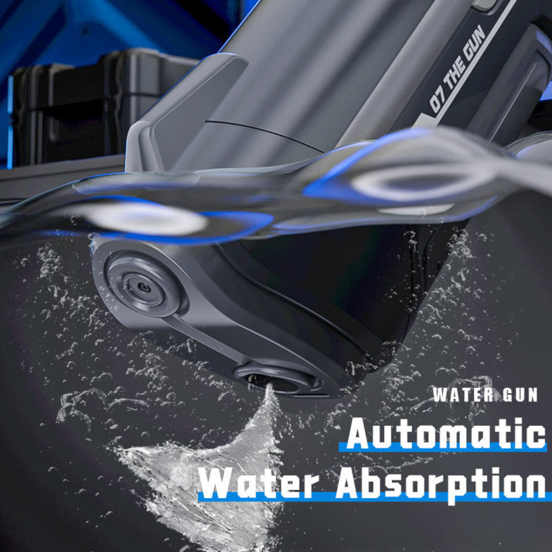 Rechargeable Electric Water Gun with Automatic Suction & Burst Mode | Long Range High Pressure Water Blaster Toy for Kids & Adults