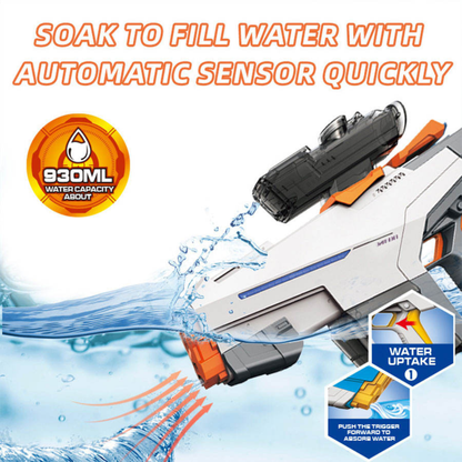 Rechargeable Electric Water Gun with Automatic Suction & Burst Mode | Long Range High Pressure Water Blaster Toy for Kids & Adults