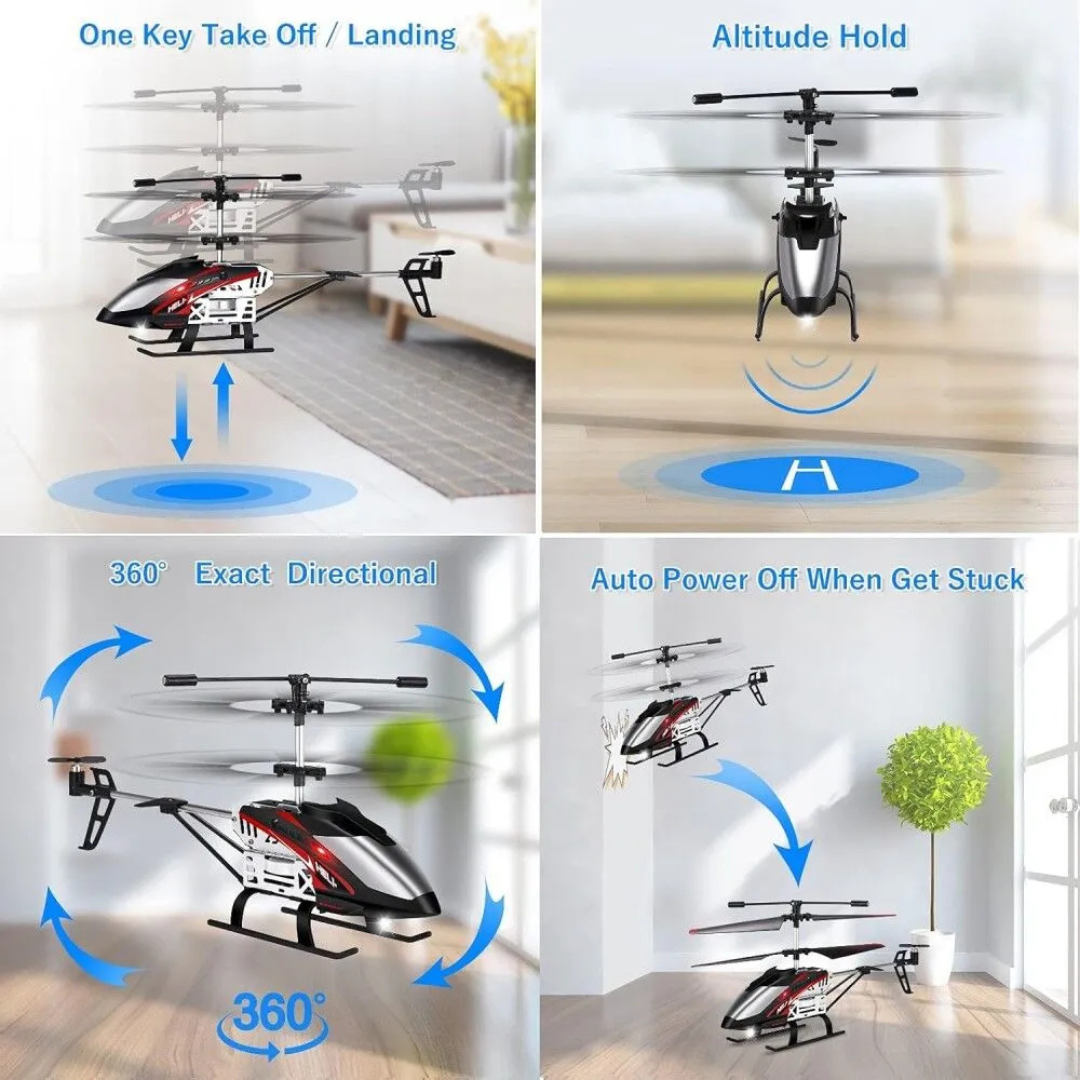 Remote Control Helicopter 3.0 – 2.4GHz RC Toy with Gyro Balance & 7-Color LED Lights