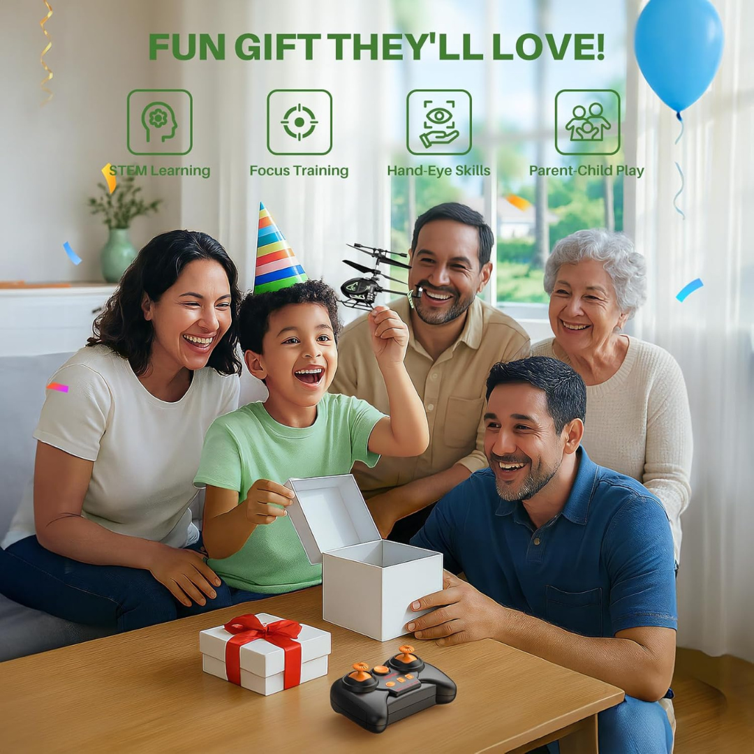 Remote Control Helicopter 3.0 – 2.4GHz RC Toy with Gyro Balance & 7-Color LED Lights