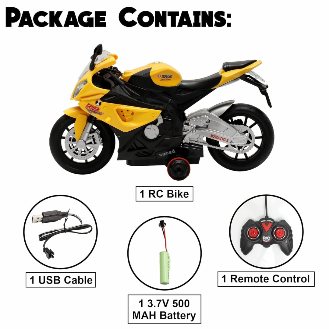 Remote Control Moto Bike Toy – 1:20 Scale Racing Motorcycle with Light, Sound & 360° Rotation | Rechargeable RC Bike for Kids