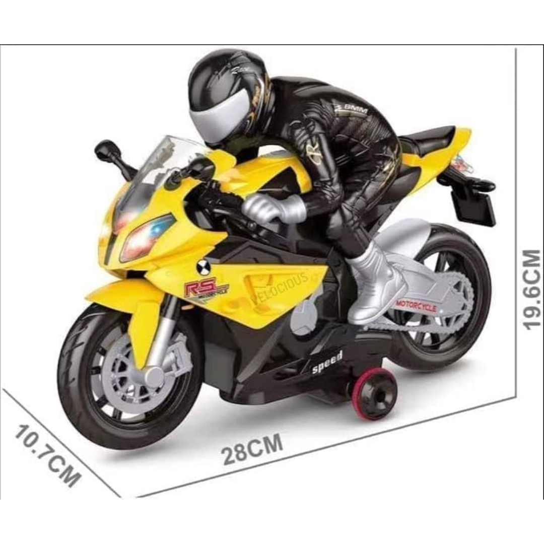 Remote Control Moto Bike Toy – 1:20 Scale Racing Motorcycle with Light, Sound & 360° Rotation | Rechargeable RC Bike for Kids