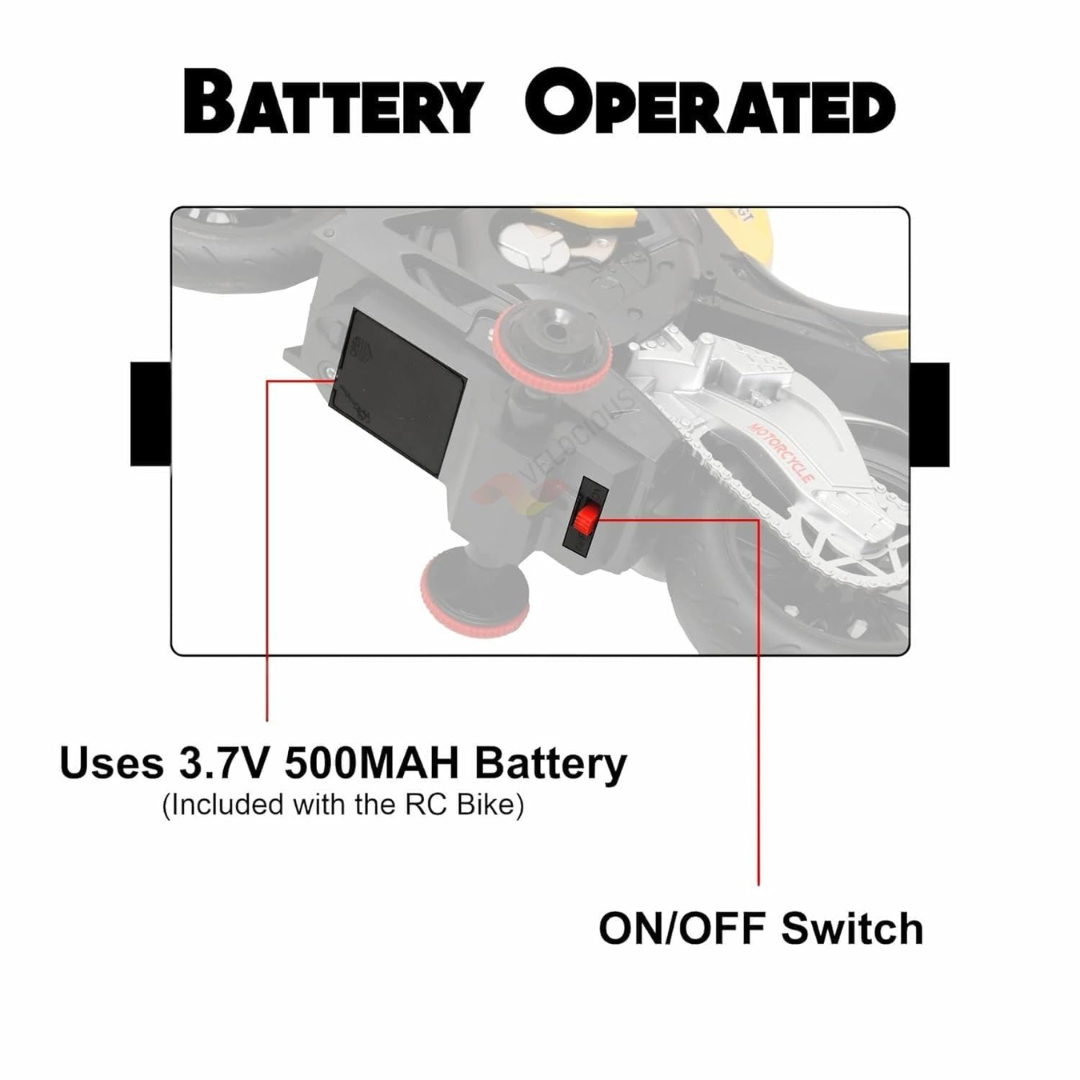 Remote Control Moto Bike Toy – 1:20 Scale Racing Motorcycle with Light, Sound & 360° Rotation | Rechargeable RC Bike for Kids