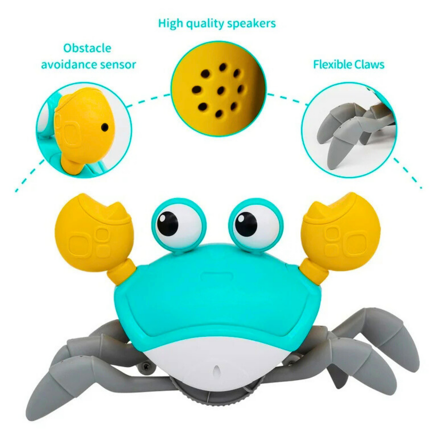 Smart Dancing Crab Toy – Crawling Fun with Music & LED Lights