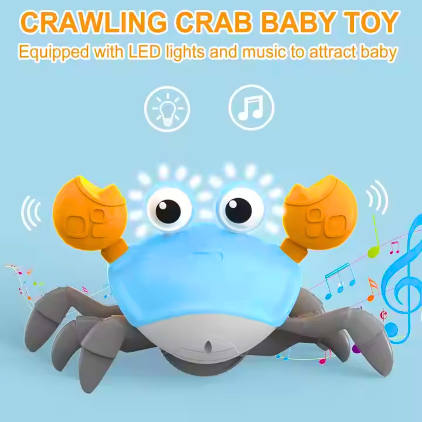 Smart Dancing Crab Toy – Crawling Fun with Music & LED Lights