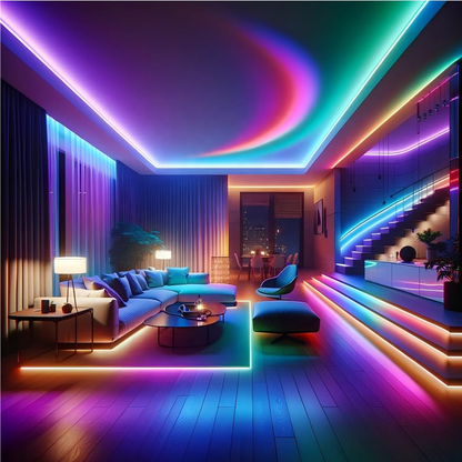 Smart LED Neon RGB Strip Light with Bluetooth & Remote Control