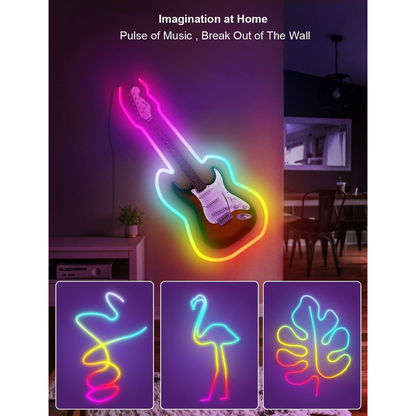 Smart LED Neon RGB Strip Light with Bluetooth & Remote Control