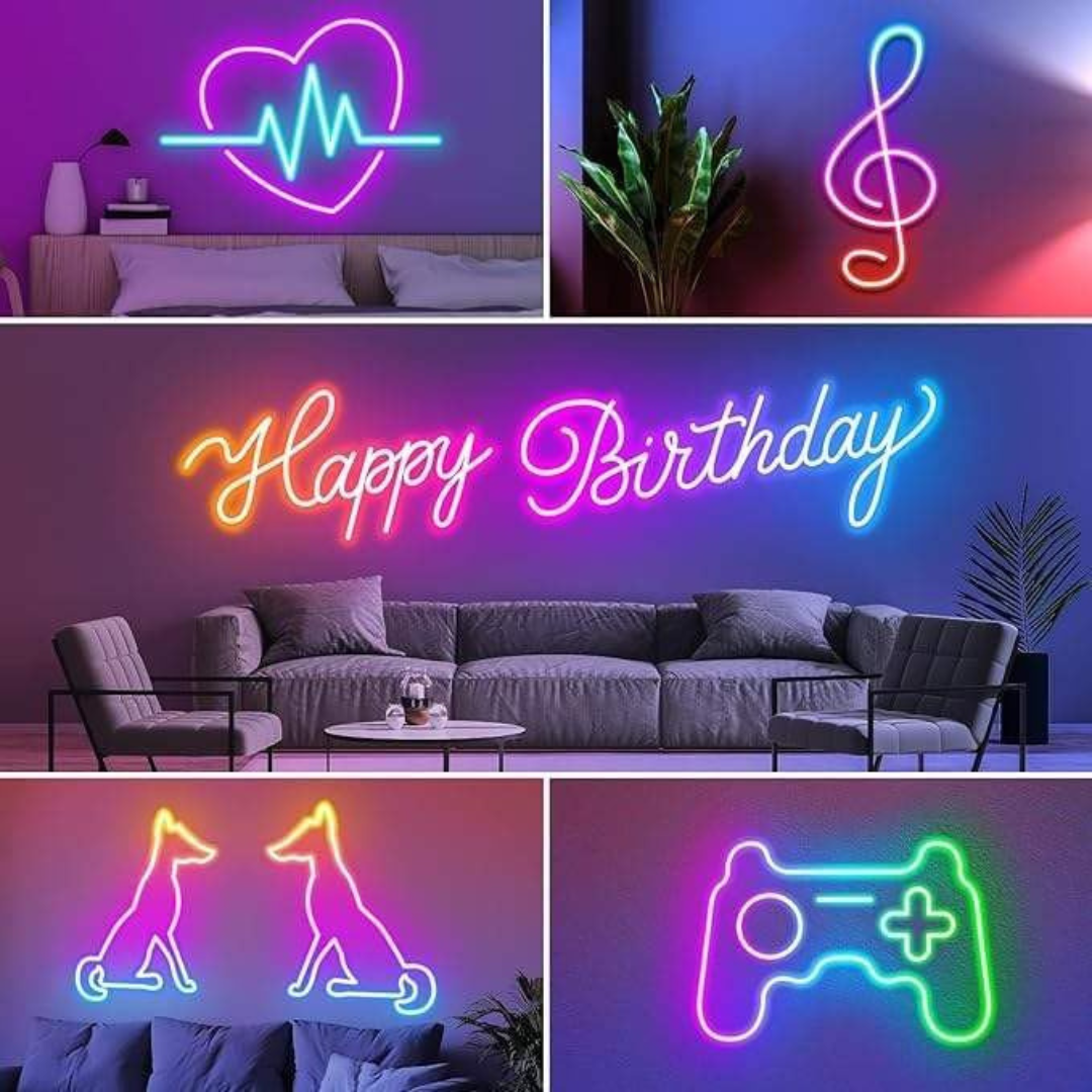 Smart LED Neon RGB Strip Light with Bluetooth & Remote Control