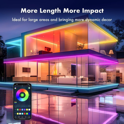 Smart LED Neon RGB Strip Light with Bluetooth & Remote Control