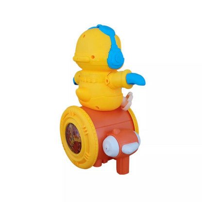 Space Duck Toy with Rocket Wheel & Colorful Lights – Musical Moving Toy