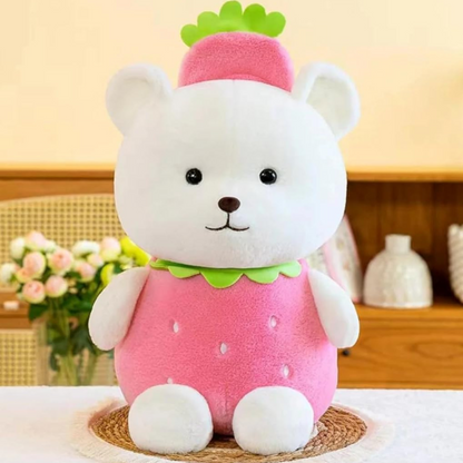 Strawberry Bear Soft Toy – Cute & Cuddly Plush Teddy for Kids