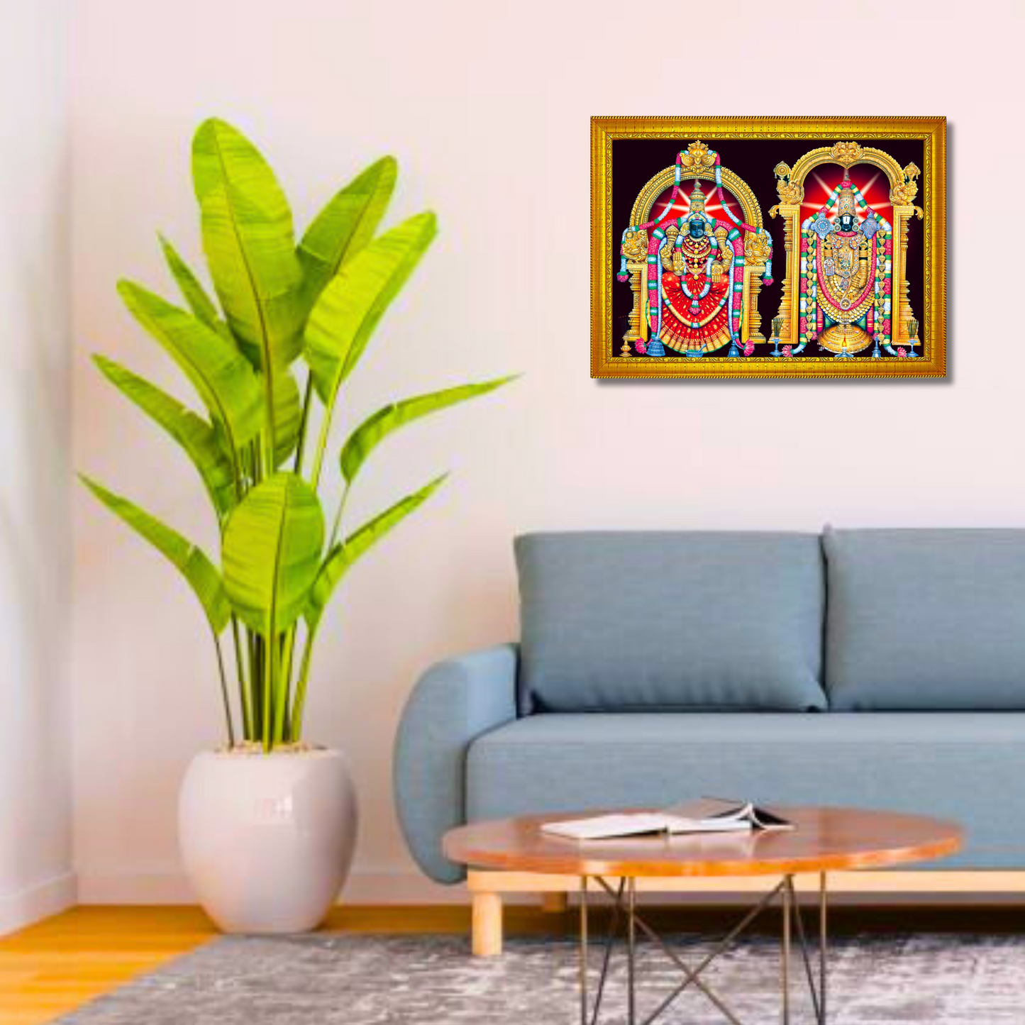 "Thirupathi Venkatesvara" 12x18 Inches Glassy Finish Photo Frame