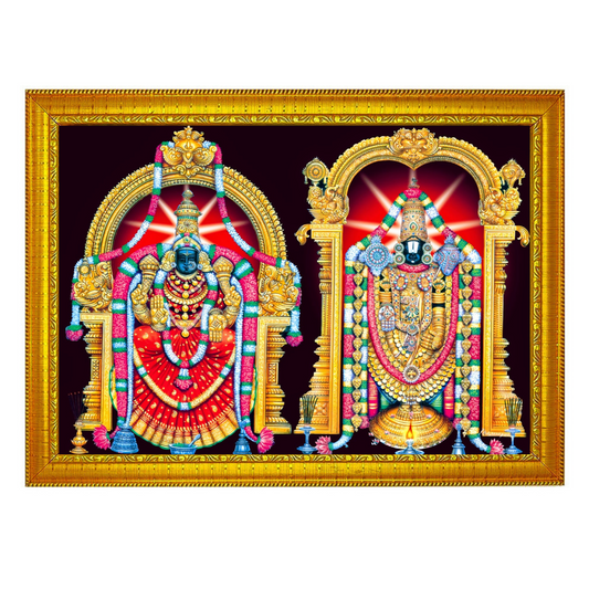 "Thirupathi Venkatesvara" 12x18 Inches Glassy Finish Photo Frame