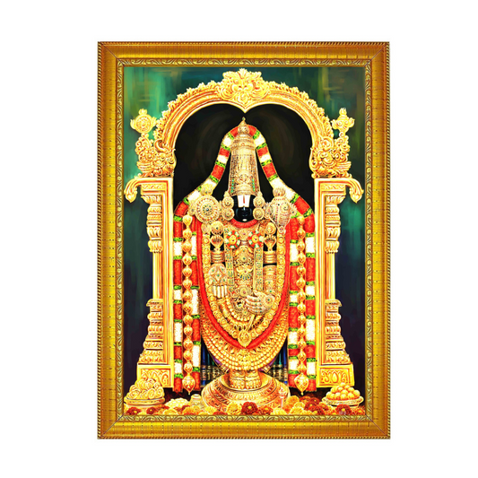 Sacred Serenity - Tirupathi Venkatachalapathy 8x12 Glassy Finish Photo Frame