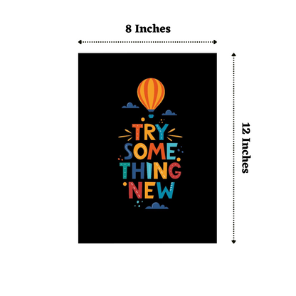 "Try Something New" Matte Finish Inspirational Quote Photo Frame