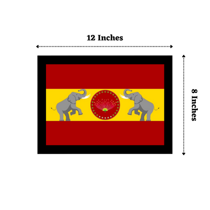Vijay TVK Party Flag 12x8 Glassy Finish Photo Frame – Proudly Display Your Support in Style