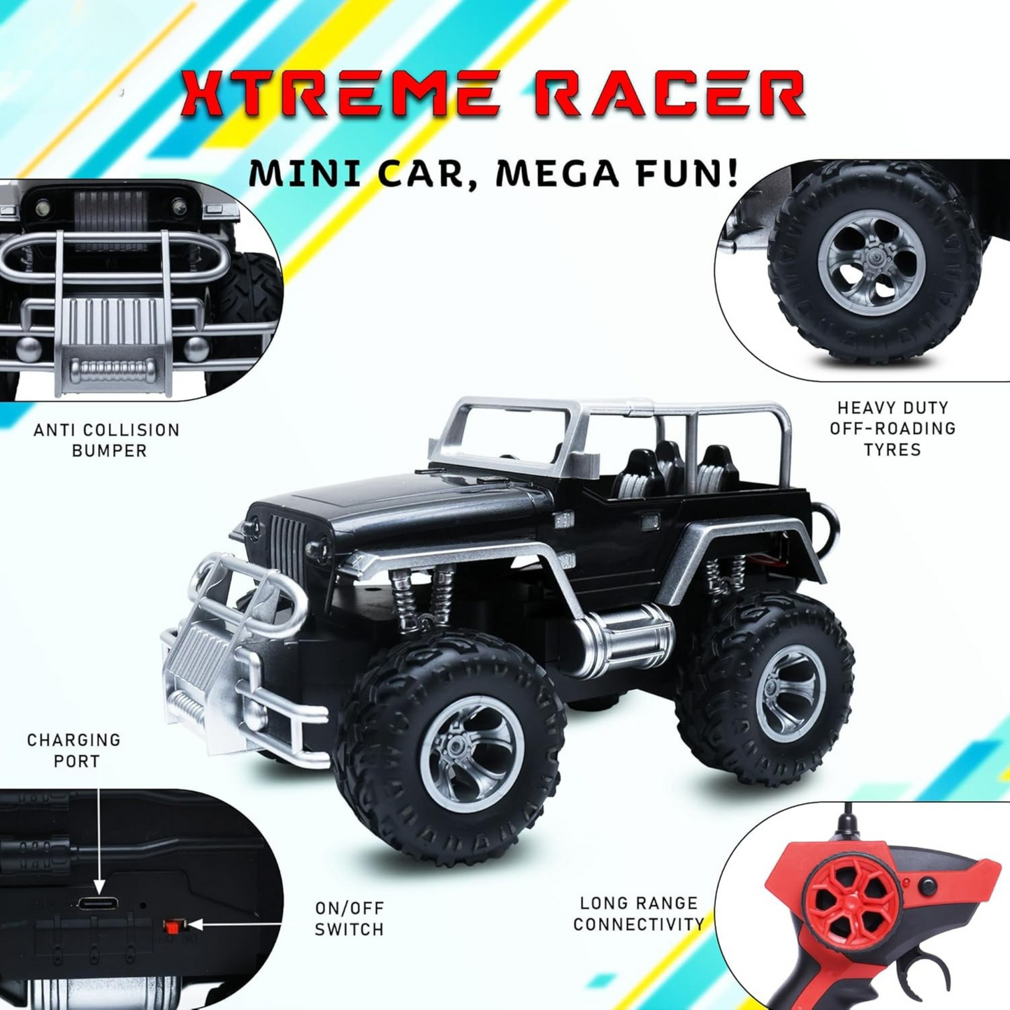 Xtreme Racer Rechargeable Remote Control Off-Road Jeep